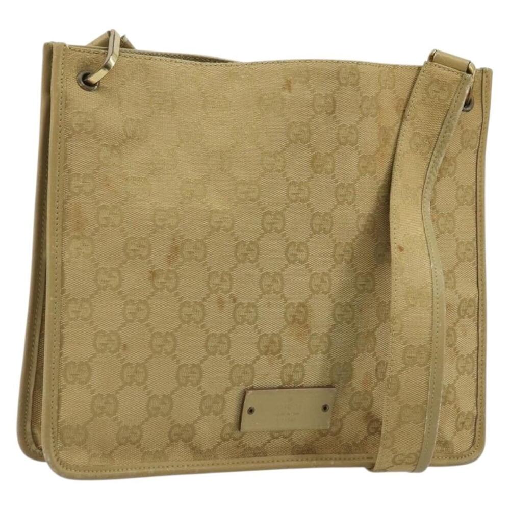 Gucci GG Canvas Shoulder Bag Beige